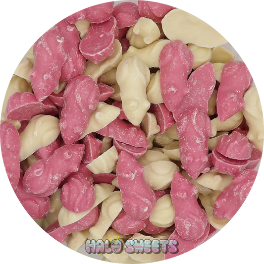 pick n mix sweets pick n mix chocolate sweets pink and white mice