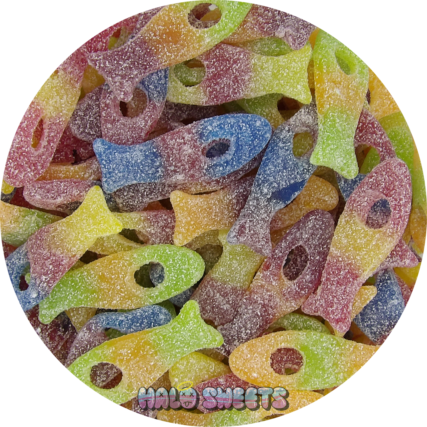 pick n mix sweets fizzy fish with holes