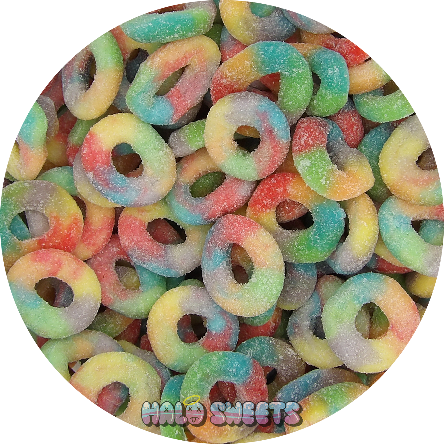 pick n mix halal sweets fizzy rings multicoloured