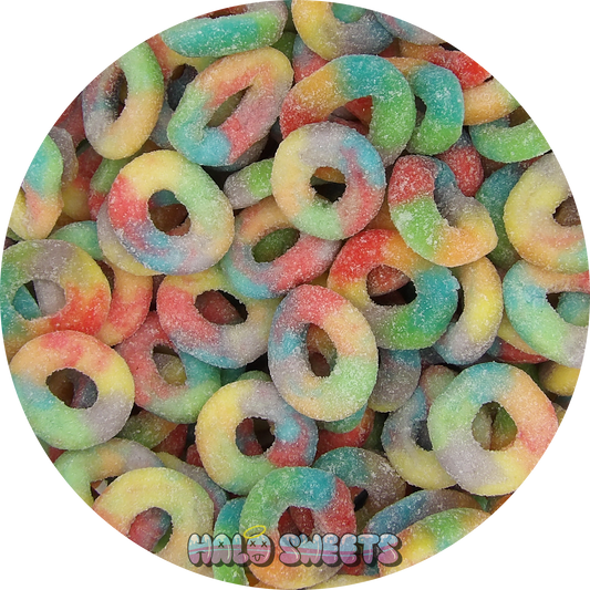 pick n mix halal sweets fizzy rings multicoloured