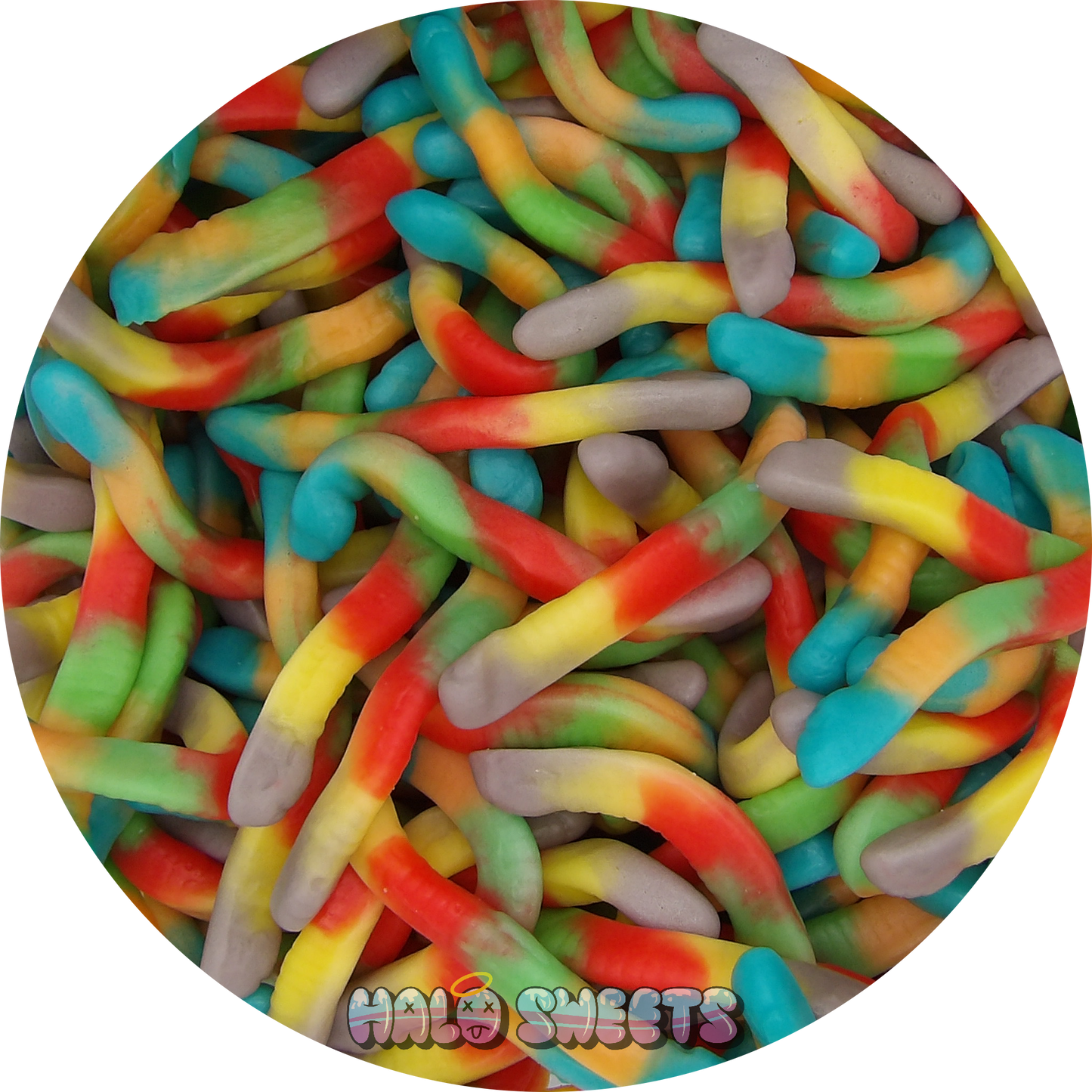 pick n mix halal sweets multicoloured worms