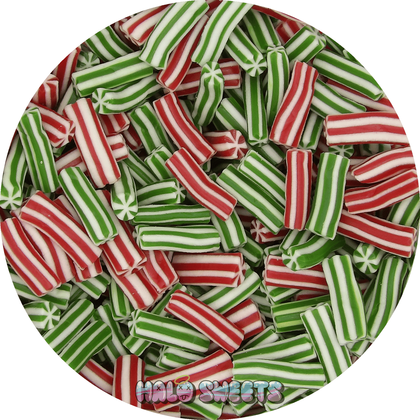Green and Red Candy Poles