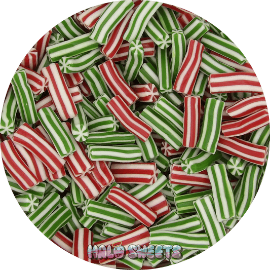 Green and Red Candy Poles