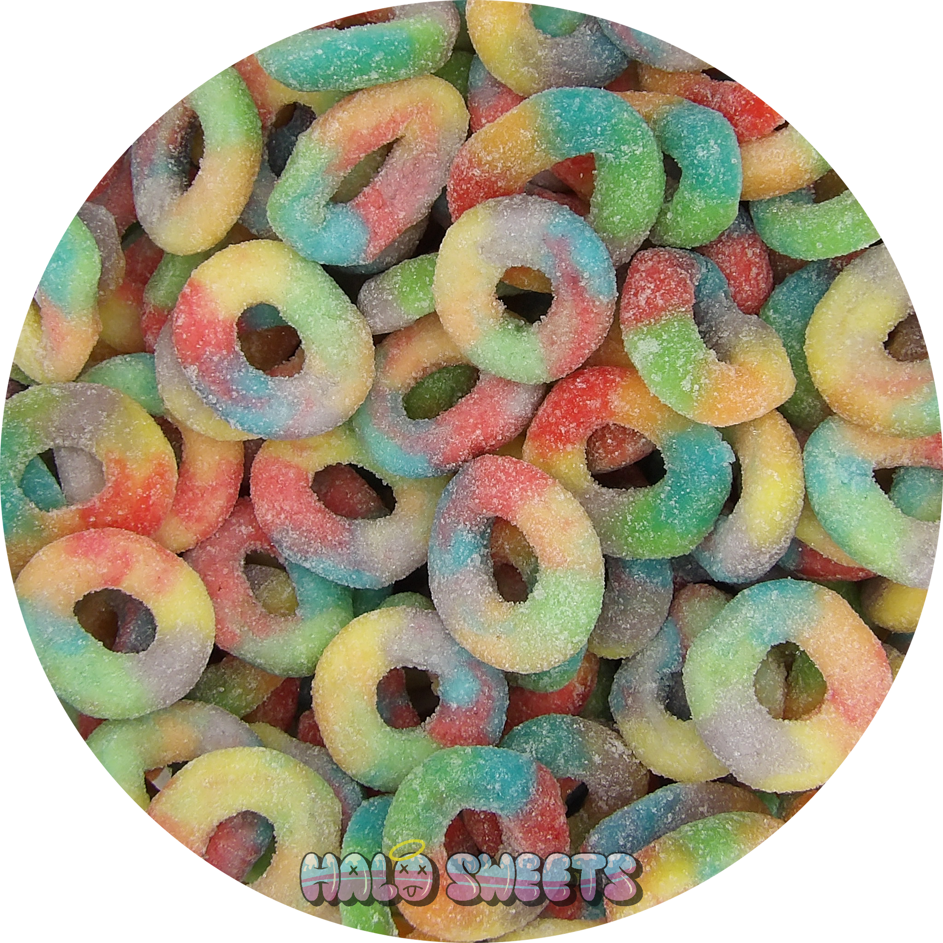 pick n mix halal sweets fizzy rings multicoloured